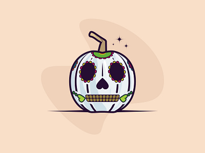 Happy Halloween! halloween happy halloween illustration jackolantern pumpkin sugar skull vector