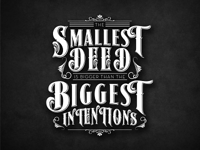 The Smallest Deed quotes typography