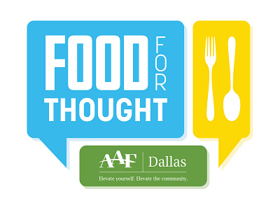 Food For Thought aaf ad2dallas dallas event food for logo luncheon thought