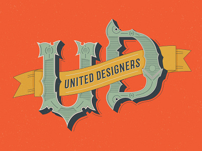 United Designers community designers hand lettering slack united vector vintage