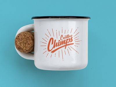 Creative Chimps Coffee Mug chimps coffee creative hand lettering mug vector