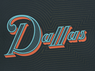 Dallas dallas hand lettering texas vector
