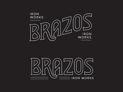 Brazos Iron Works | Concept 1 branding brazos concepts hand iron lettering logo texas vintage works