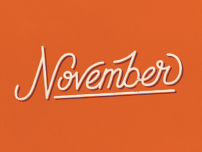 November fall hand lettering november vector