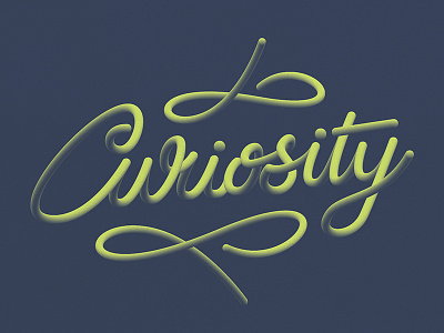 Curiosity blend curiosity hand illustrator inspirational lettering typography vector