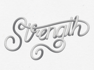 Strength blend hand illustrator lettering new resolutions strength tool year