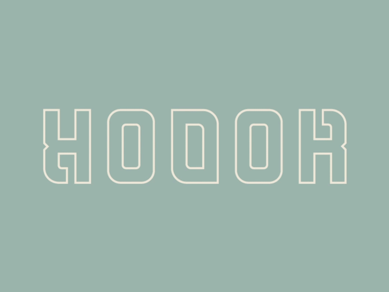 Hodorgram ambigram animation game of thrones hand lettering hodor type typography design