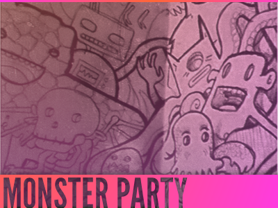 Monster Party monsters pencil process sketch