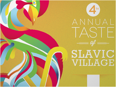 Slavic Village Event (University Settlement) brochure event food illustration slavic tasting