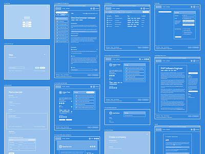 Wireframes blueprint interface layout navigation pattern product ui ux website wireframes