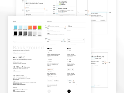 Beta Style Guide app brand assets clean color palette design system minimal mobile app style guide style guides ui ui kit