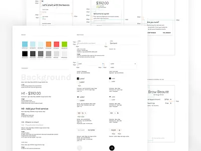 Beta Style Guide app brand assets clean color palette design system minimal mobile app style guide style guides ui ui kit