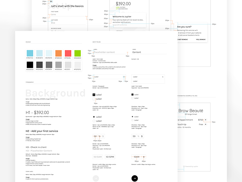 Beta Style Guide by Helen Tran on Dribbble