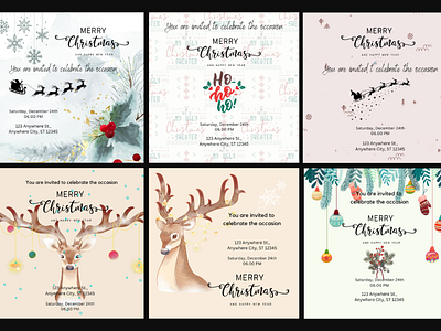 Christmas invitation design design graphic design illustration invi typography vector