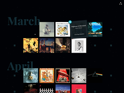 Jukebox calendar layout album artists calendar frontend grid interface design jukebox music sound ui visual design web design