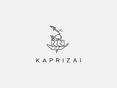 Kaprizai: Logo design branding branding agency design flat icon logo logo design logotype mark restaurant symbol typography