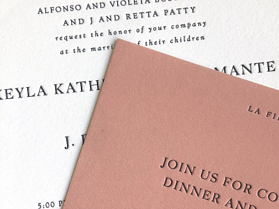 Letterpress Wedding Invitations design invitations letterpress print type typography wedding suite