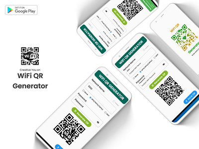 WiFi QR Code Generator 2023 (App) app connect to wifi with qr dart design flutter graphic design illustration mobile app play store playstore qr qr code qr wifi connection wifi wifi app wifi qr code wifi qr code generator wifi qr code generator app wifi qr connect