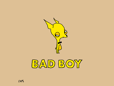Bad Boy art characterdesign comic comic art cute design dog doodle flat illustration