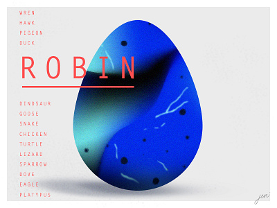 Experiment - Robin Egg art blue digital art egg gradient illustration typography