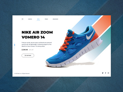 Nike Shop - Landing Page design ui ux web