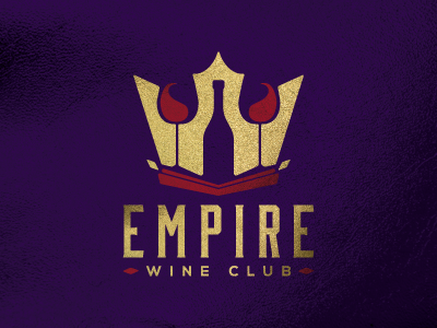 Empire Wine Club crown empire gold logo spirits wine wine glass