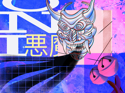 悪魔 graphic design illustration procreate