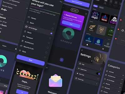 SH▲PED - UI Showcase 1/2 app design figma ui ux vector