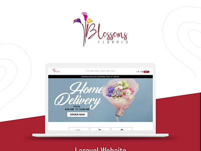 Blossoms Florals branding design graphic design illustration ui ux website design