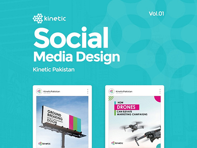 Kinetic Social Media branding design graphic design illustration social media posts design
