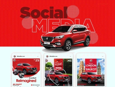 MG CARS SOCIAL MEDIA branding design graphic design illustration logo ui uiux ux vector website design