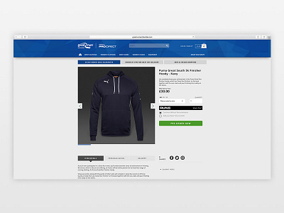 Puma Great Run | Product Page ecommerce product retail ui design web design