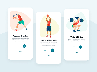Fitness App app typography ui