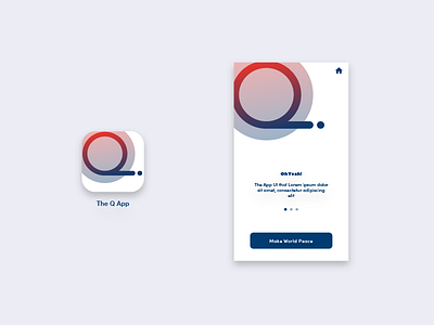 Q App app app design branding clean design inspiration mobile on boarding splash screen ui ux welcome screen
