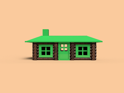 Lincoln Log House - 3D Design