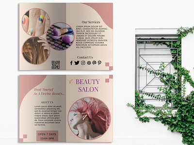 Bifold Brochure beauty salon bifold bifold brochure branding brochure brochure design brochure designs brochures corporate creative design designs digital art fashion graphic design illustration logo modern salon vector