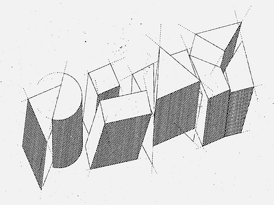 Play 3d geometric lettering play texture type