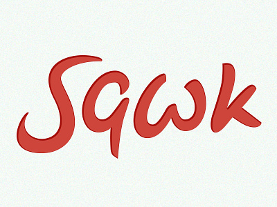 Sqwk cursive handwritten lettering logo mark script sqwk type