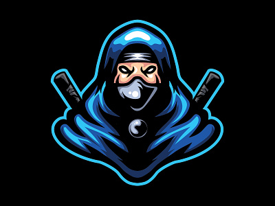 BLUE NINJA MASCOT branding esport esports esports logo gaming illustration japan japanese logo logodesign logotype mascot mascot character mascot design mascotlogo streamer