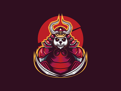 PANDA SAMURAI T SHIRT ILLUSTRATION