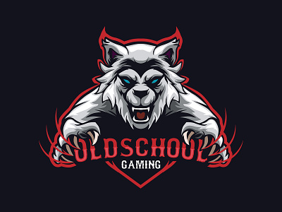 OLDSCHOOL GAMING AN OLD WOLF MASCOT mascot logo wolf em wolfpack