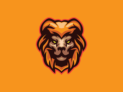 LION HEAD MASCOT animal branding design esport gaming head illustration lion head lion logo logo mascot mascot design vector