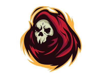 RED GRIM REAPER aggressive angry death esports esports logo esportslogo graphic graphicdesign grim reaper mascot mascotlogo reaper skull