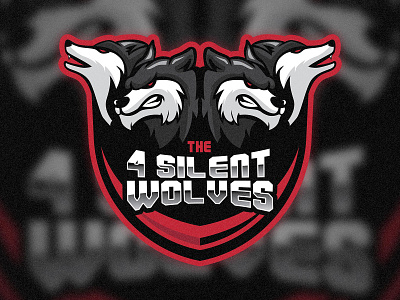 THE 4 SILENT WOLVES animal design esport esports gaming illustration logo mascot mascot design silent vector wildlife wolves