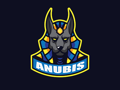 ANUBIS MASCOT LOGO animal bold egypt egyptian esports logo mystery mystic myth mythology sports vector