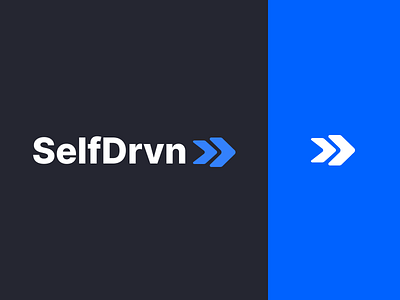 Selfdrvn Logo blue branding design icon logo logo design minimal selfdrvn simple ui vector website