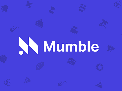 Mumble Banner app branding illustration landing logo minimal purple simple uiux vector website zensite