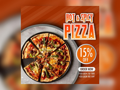 Pizza social media ad branding design graphic design illustration logo typography ui ux vector