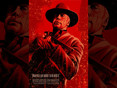 Unforgiven poster alternative poster clint eastwood illustration movie poster unforgiven western