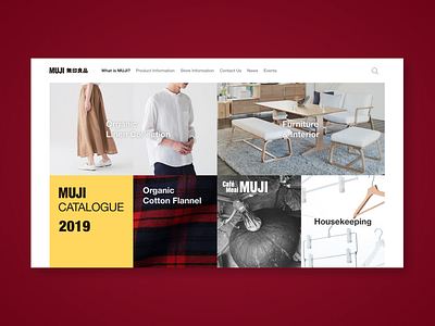 Muji Landing Page dailyui fashion muji